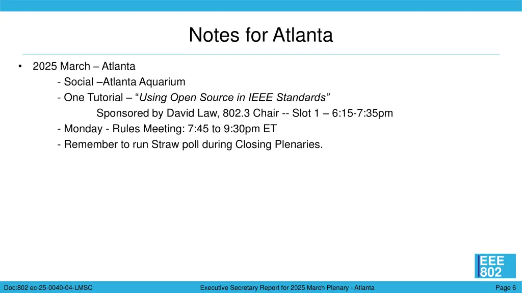 notes for atlanta