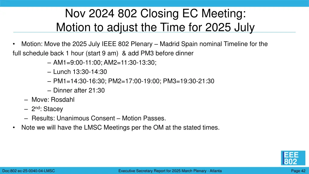 nov 2024 802 closing ec meeting motion to adjust
