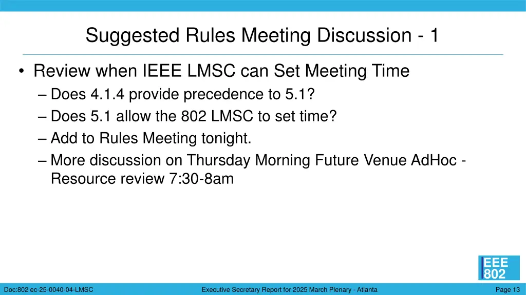 suggested rules meeting discussion 1