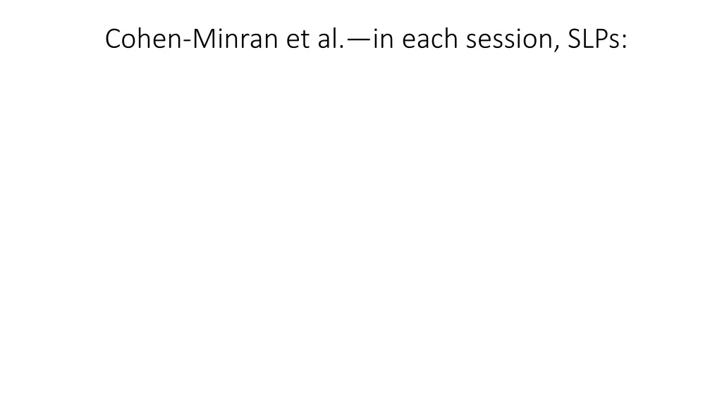 cohen minran et al in each session slps