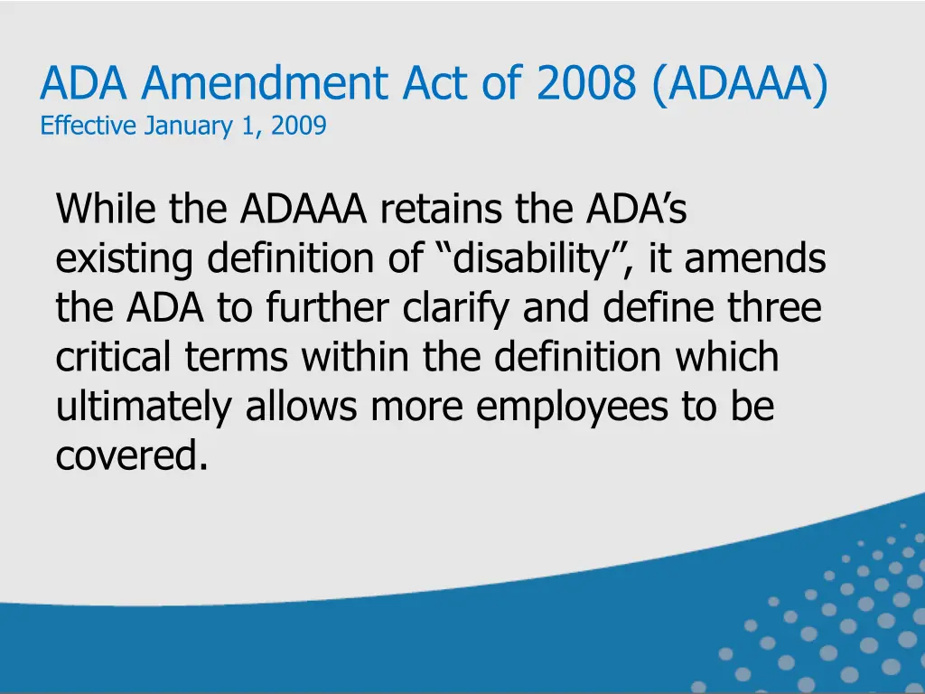 ada amendment act of 2008 adaaa effective january 1