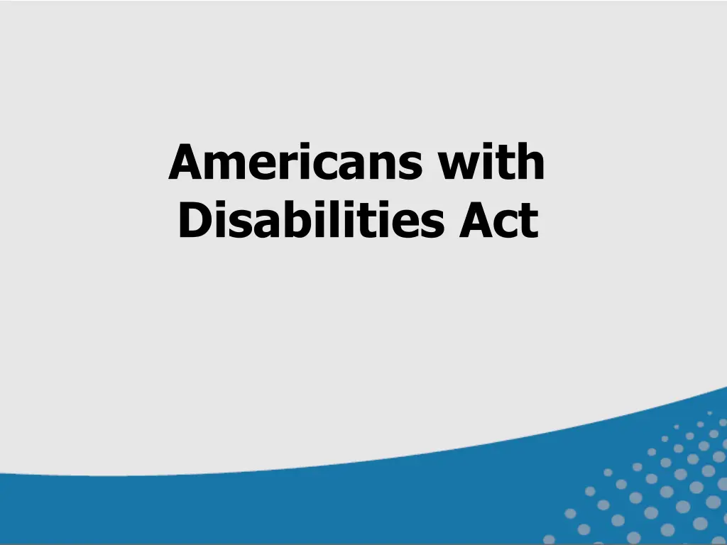 americans with disabilities act