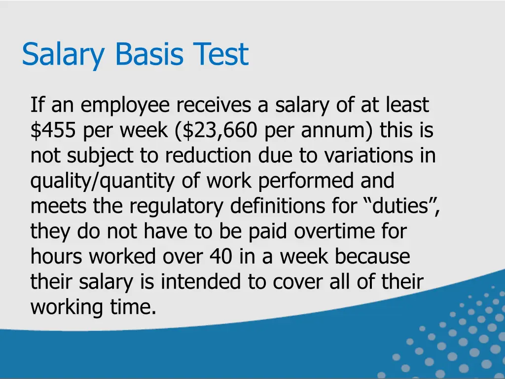 salary basis test 1