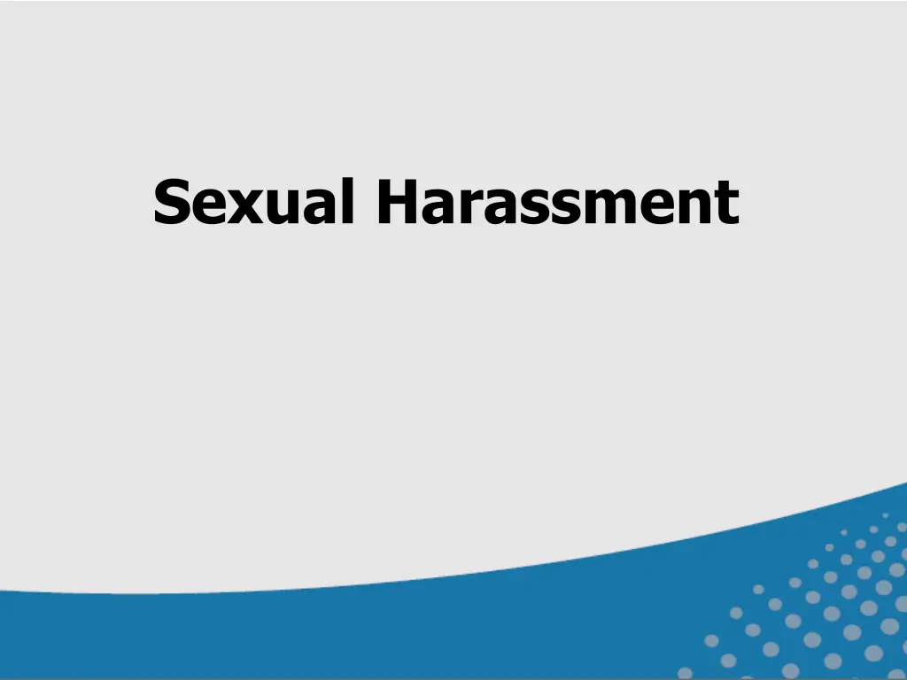 sexual harassment