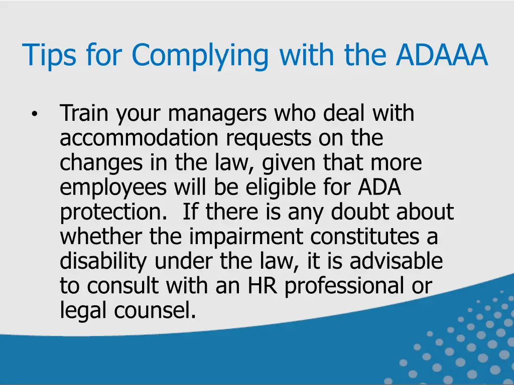 tips for complying with the adaaa 1