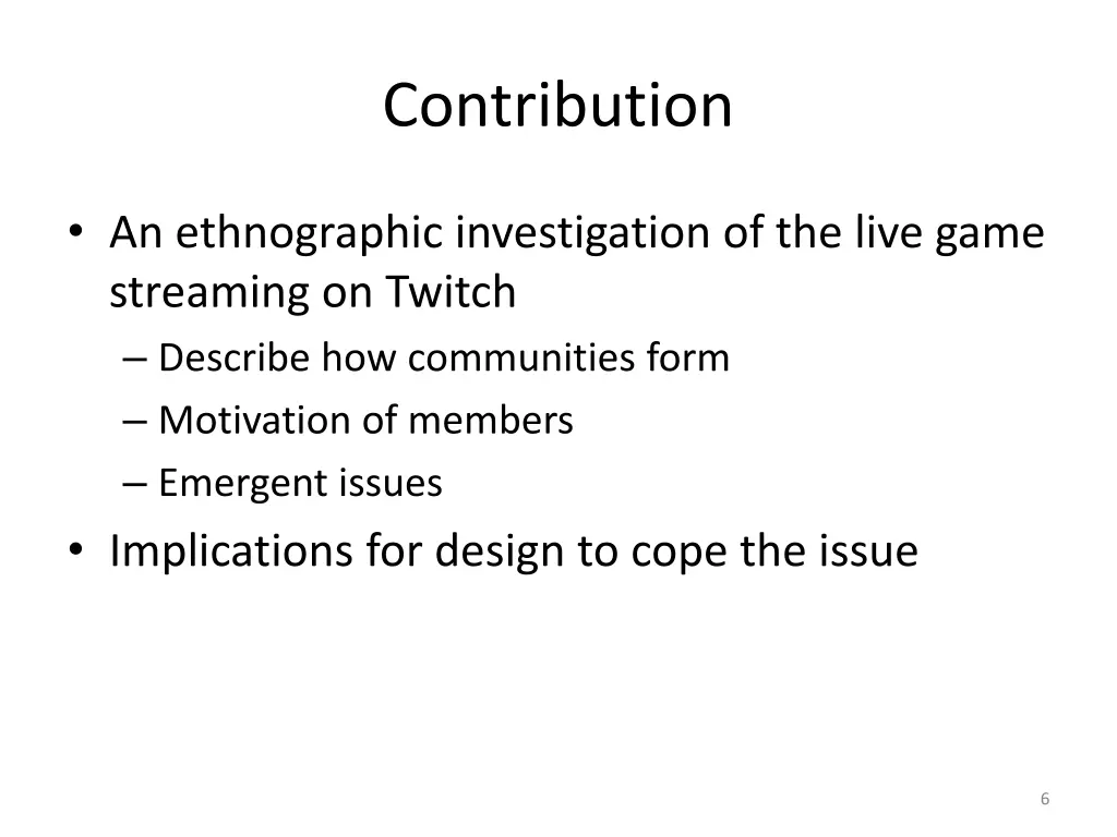 contribution