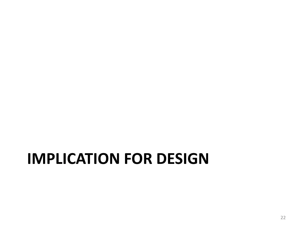 implication for design