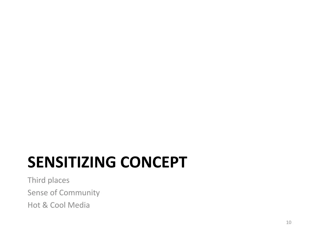 sensitizing concept