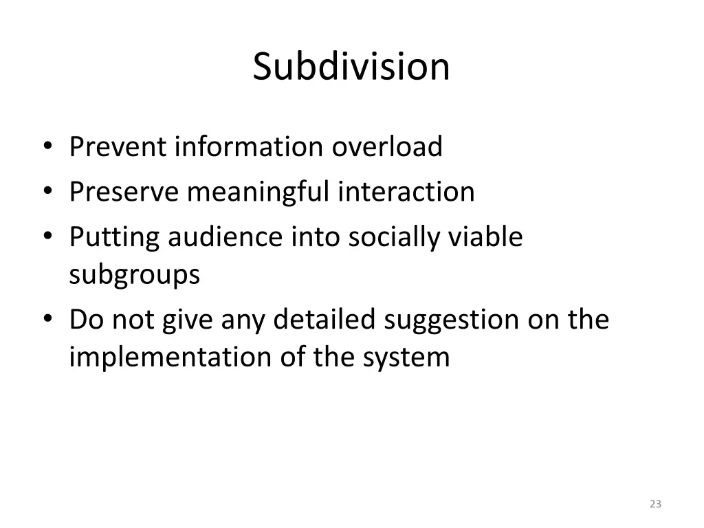 subdivision