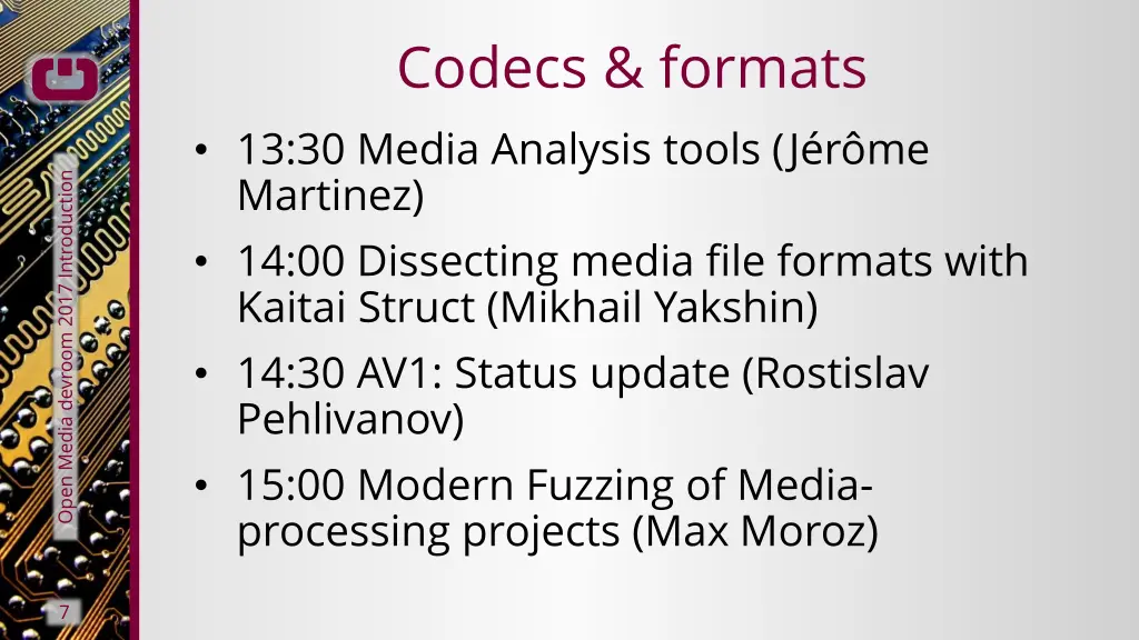 codecs formats 13 30 media analysis tools
