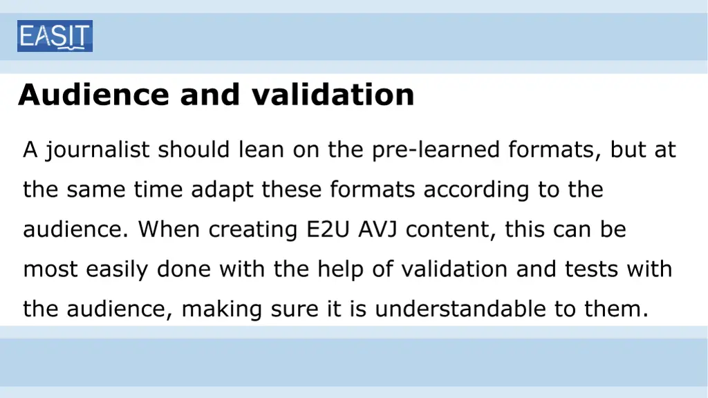 audience and validation