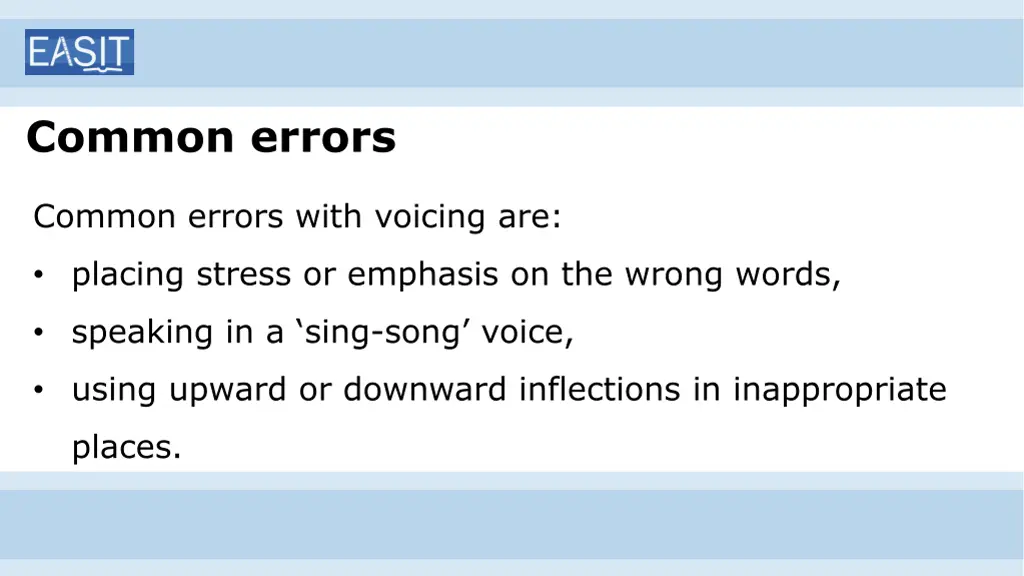 common errors