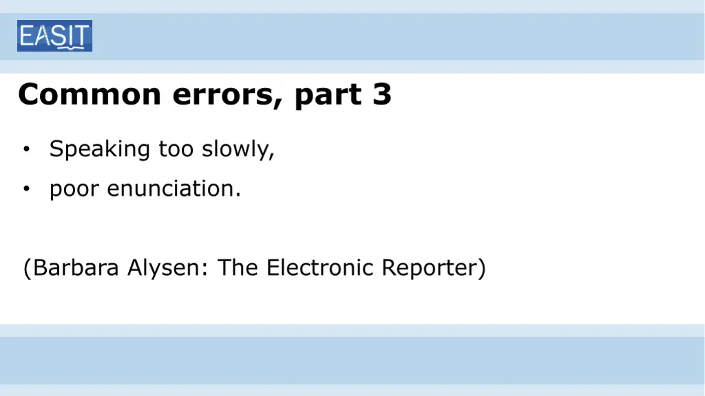 common errors part 3