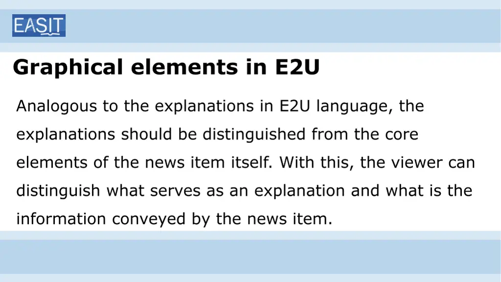 graphical elements in e2u 2