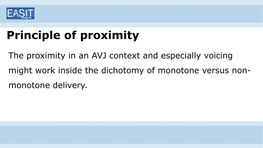 principle of proximity