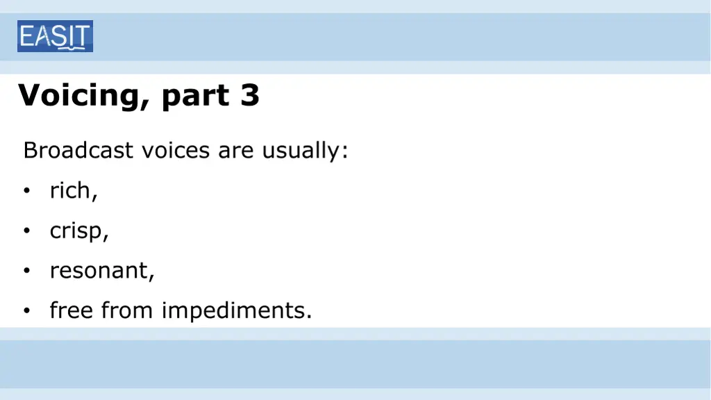 voicing part 3