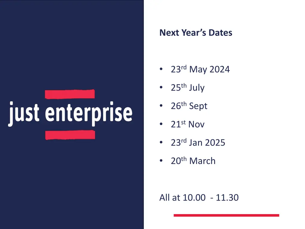 next year s dates