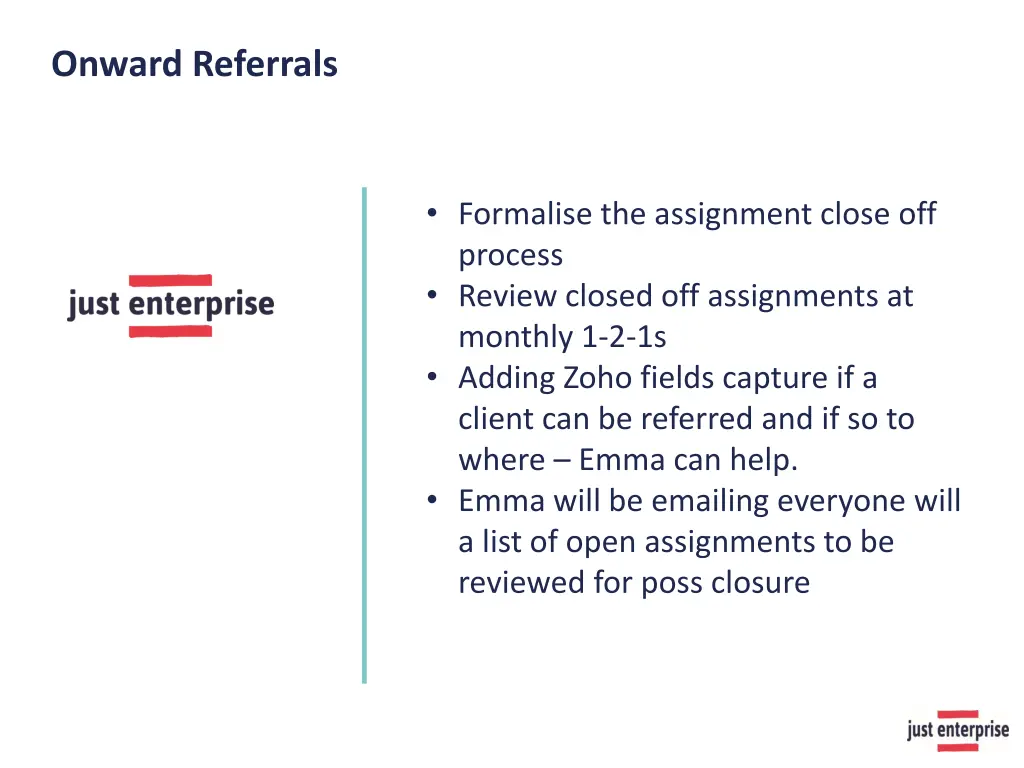 onward referrals
