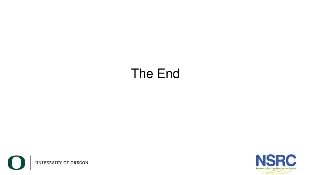 the end