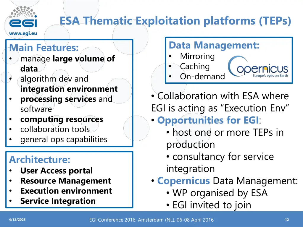 esa thematic exploitation platforms teps 1