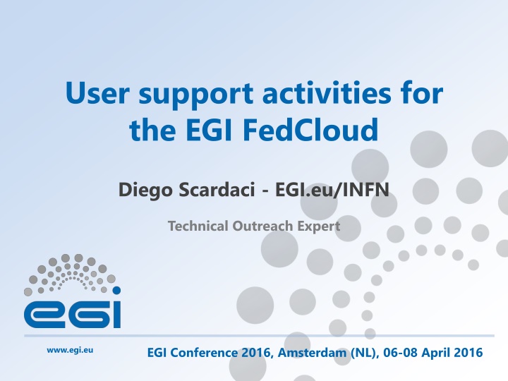 user support activities for the egi fedcloud