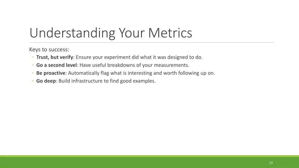 understanding your metrics