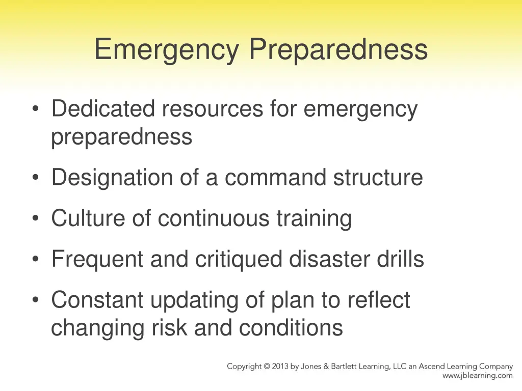 emergency preparedness
