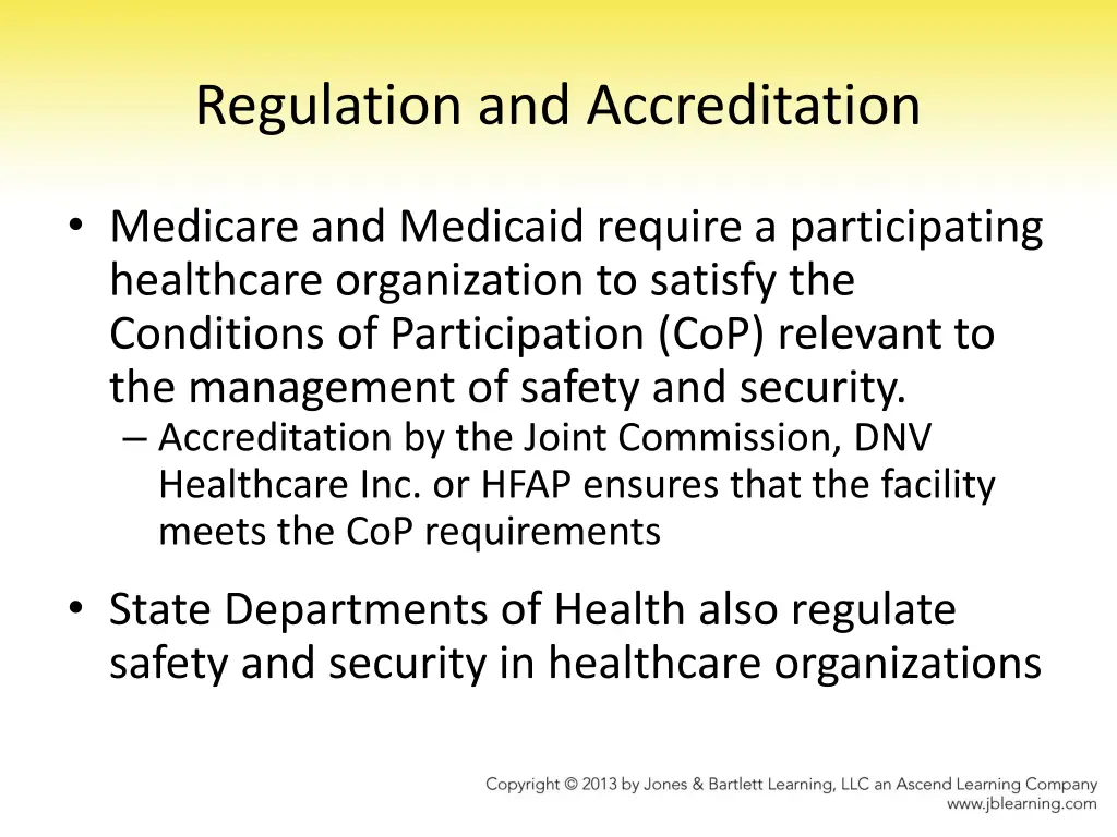 regulation and accreditation