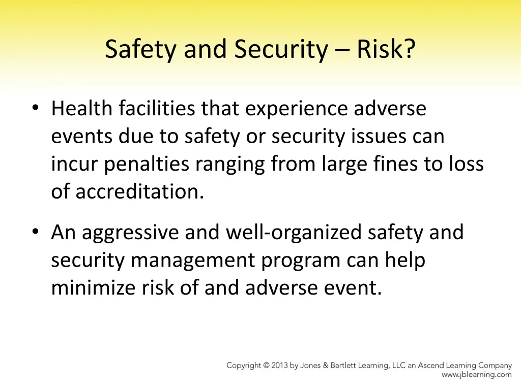 safety and security risk