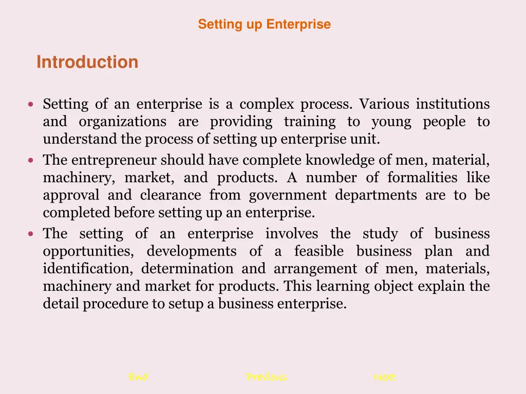 setting up enterprise 1