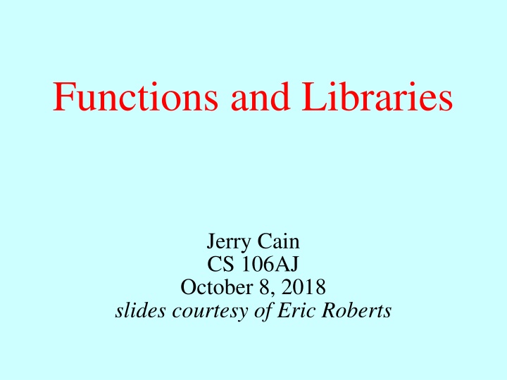 functions and libraries