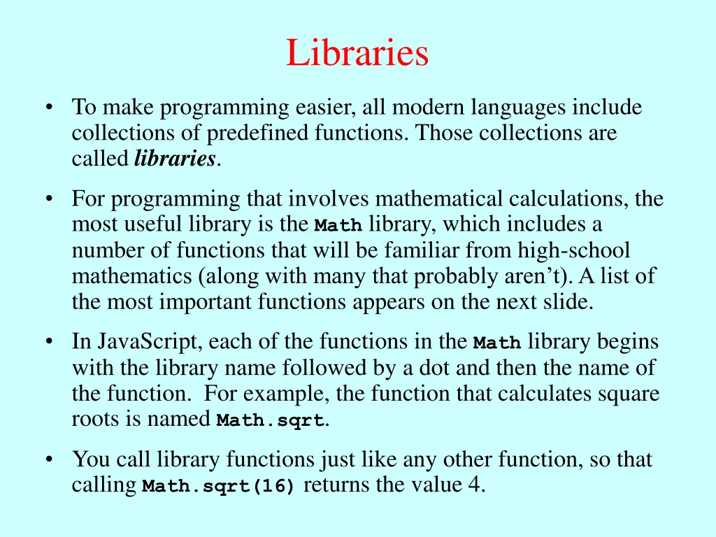 libraries