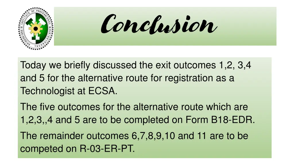 conclusion