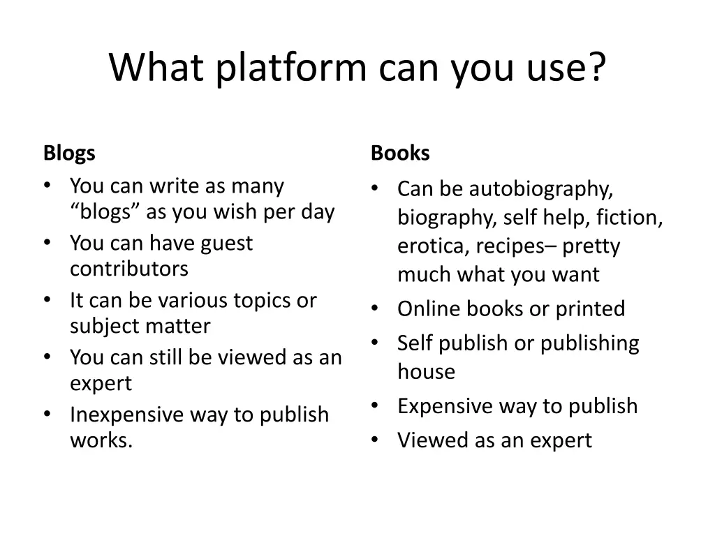 what platform can you use