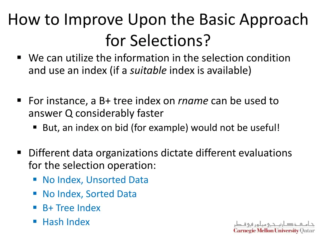 how to improve upon the basic approach