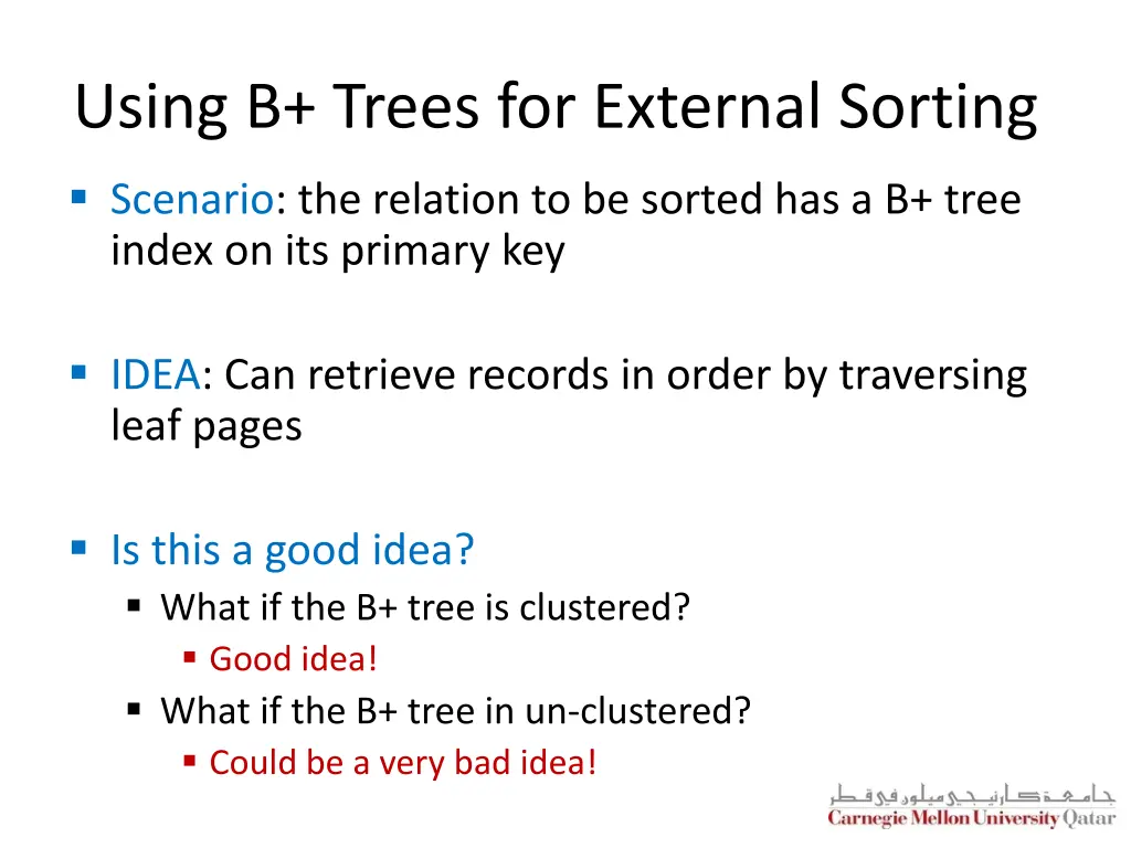 using b trees for external sorting 1