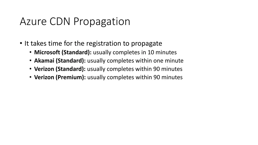 azure cdn propagation
