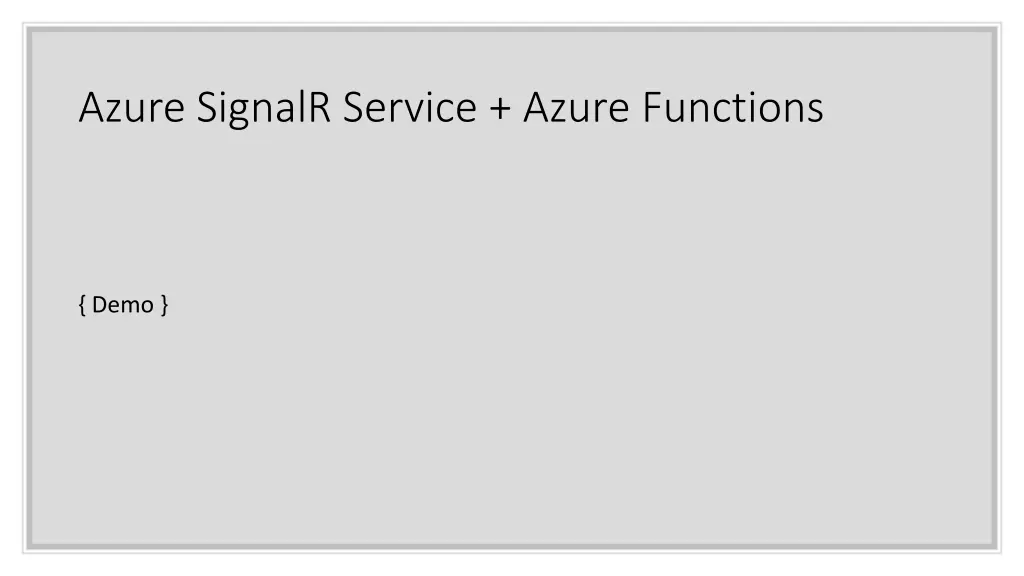 azure signalr service azure functions 1