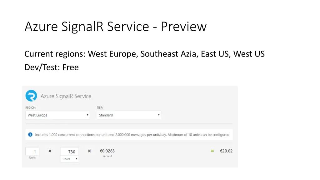 azure signalr service preview
