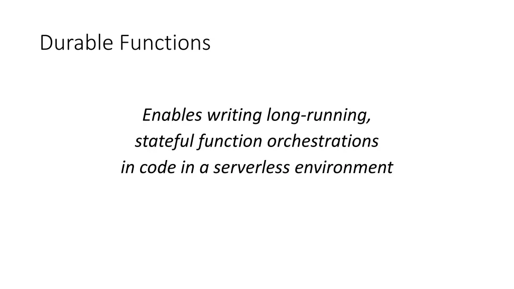 durable functions