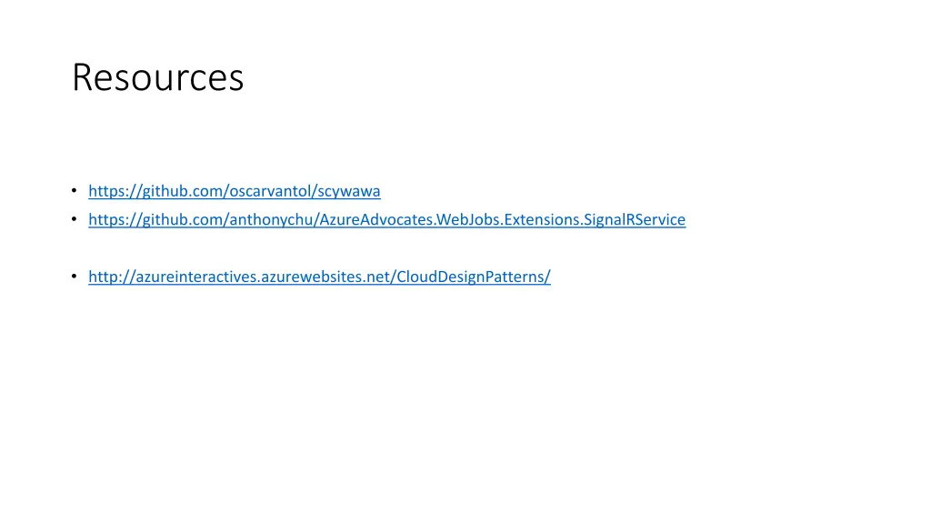 resources