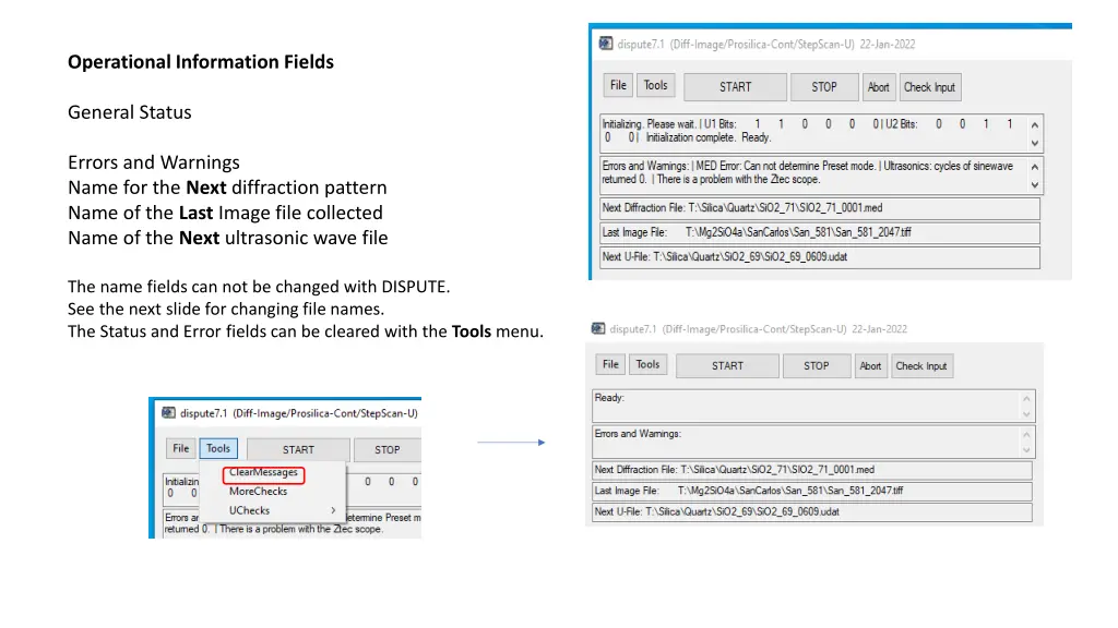 operational information fields