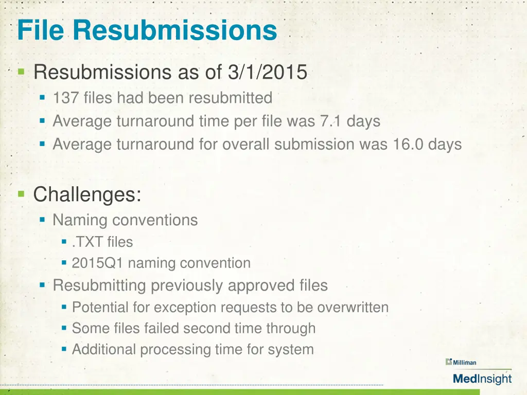 file resubmissions