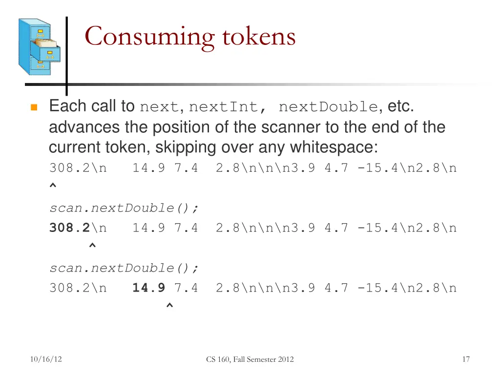 consuming tokens