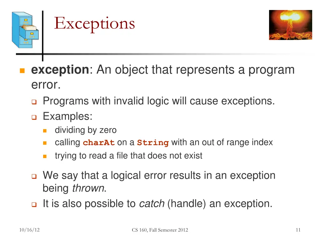 exceptions
