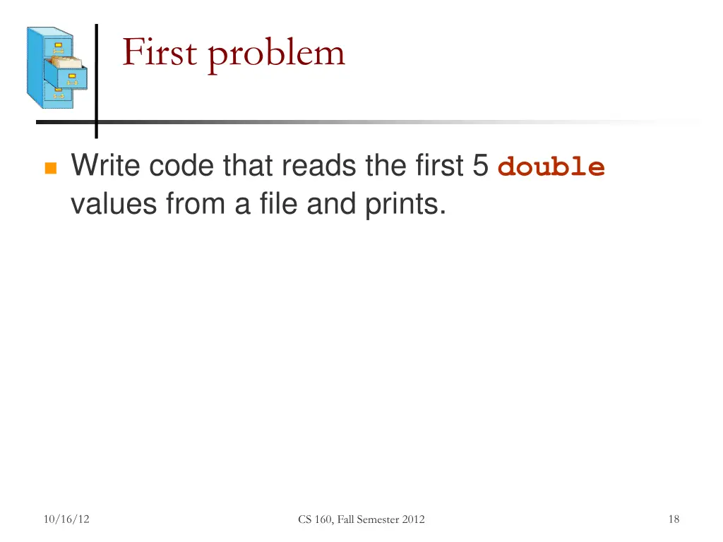 first problem