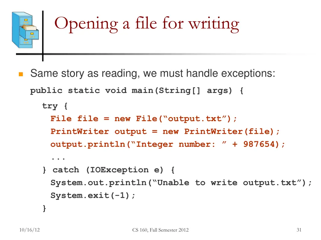 opening a file for writing
