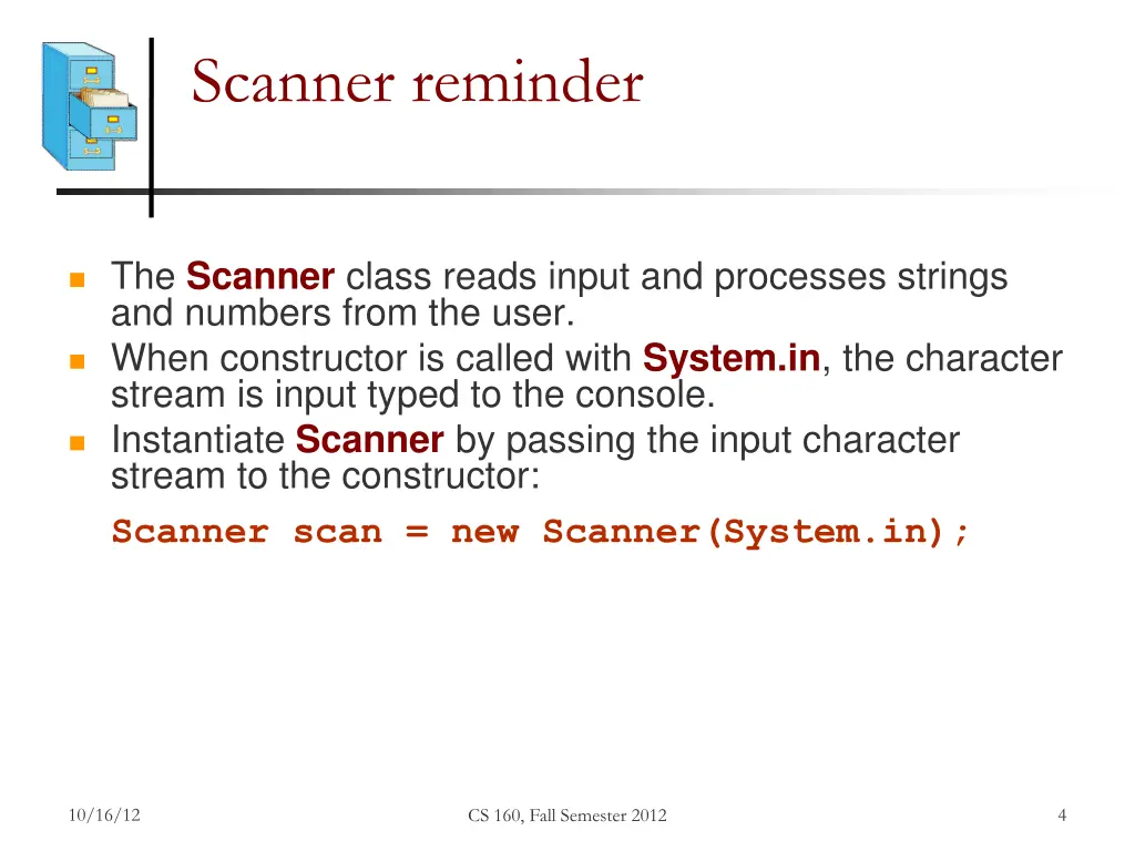 scanner reminder