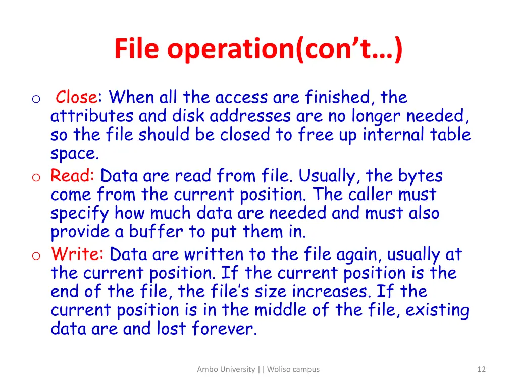 file operation con t