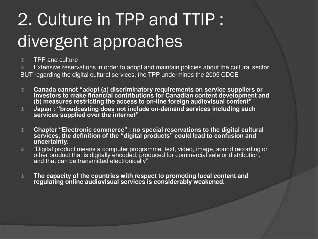 2 culture in tpp and ttip divergent approaches